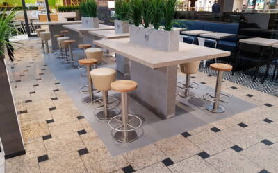 Posadzka mineralna – galeria handlowa Łódź