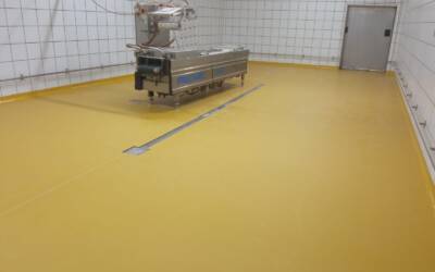 Posadzka żywiczna – Wrzosowa, zakład przetwórstwa mięsnego