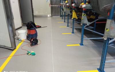 Posadzka żywiczna, Mokra – realizacja w zakładzie przemysłowym